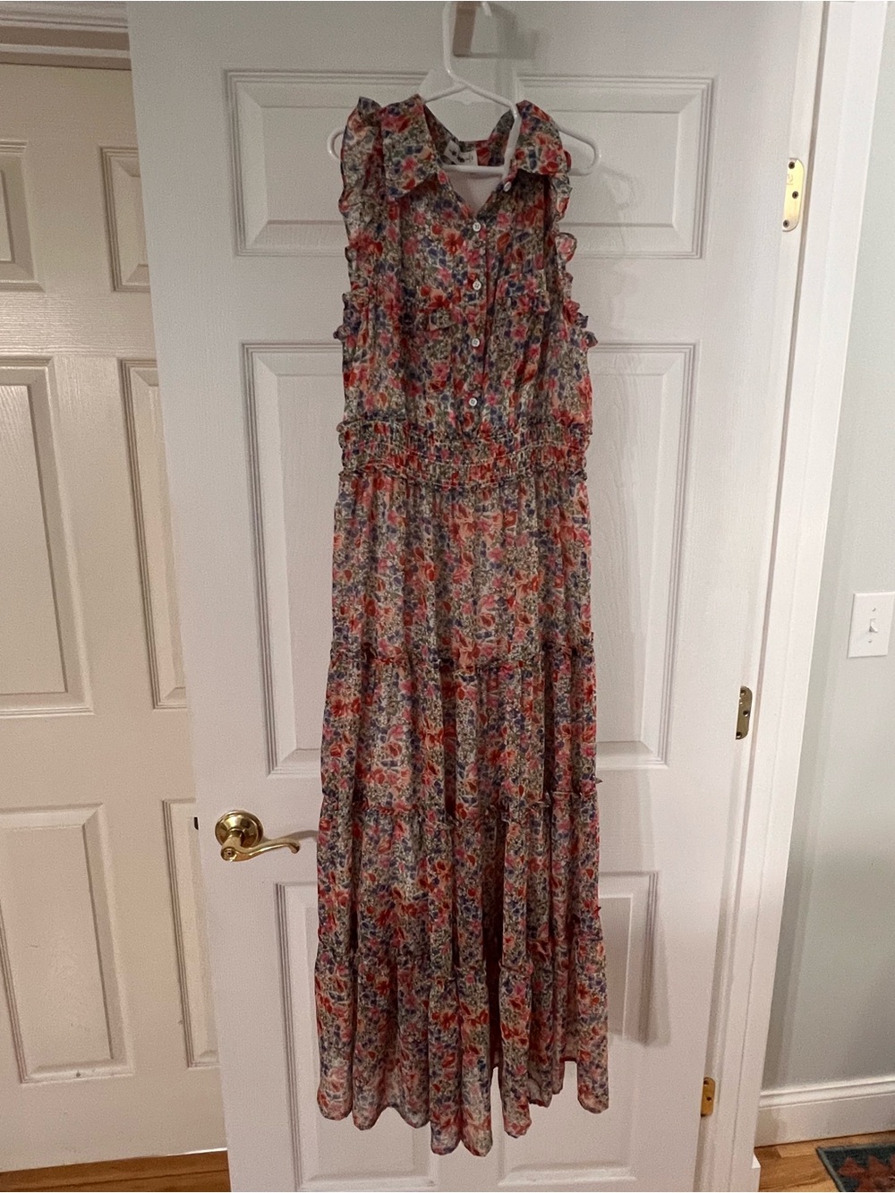 Floral Tiered Maxi Dress in Multicolor